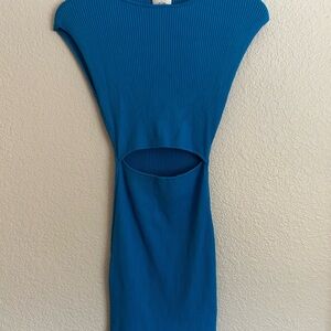 Wilfred Teal Backless Ribbed Dress